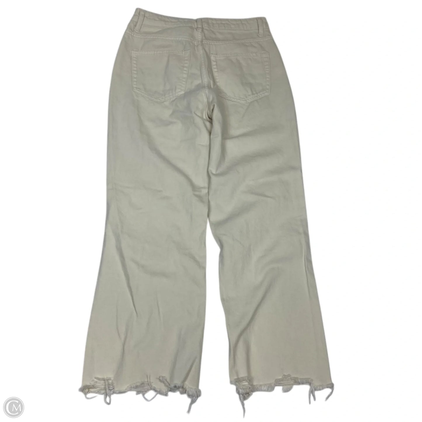 Jeans Cropped By Vervet In Cream Denim, Size: 2