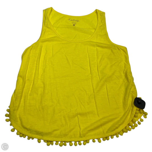 Top Sleeveless Designer By Lilly Pulitzer In Yellow, Size: M