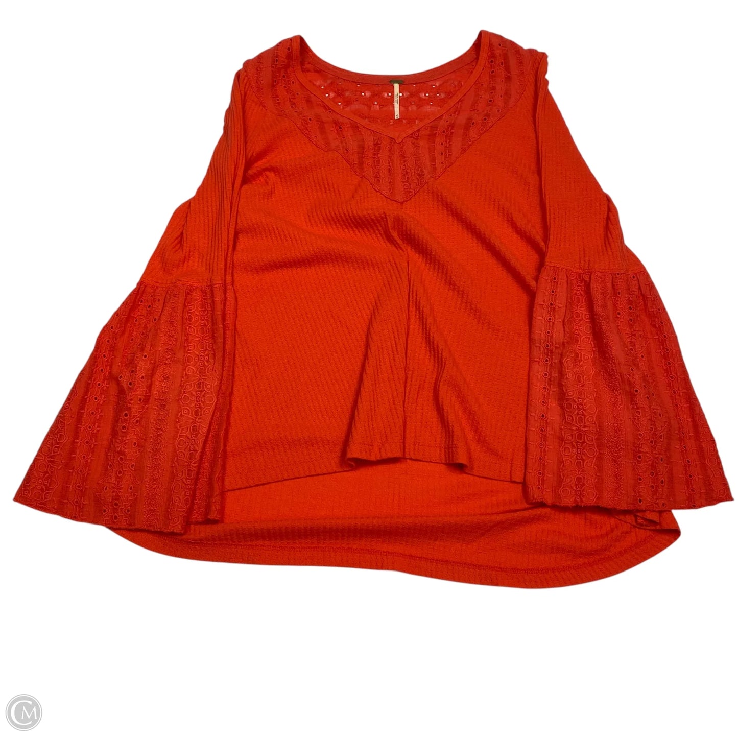 Top Long Sleeve By Free People In Orange, Size: Xs