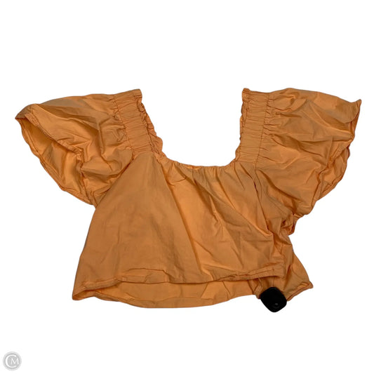 Top Short Sleeve By Zara In Orange, Size: M