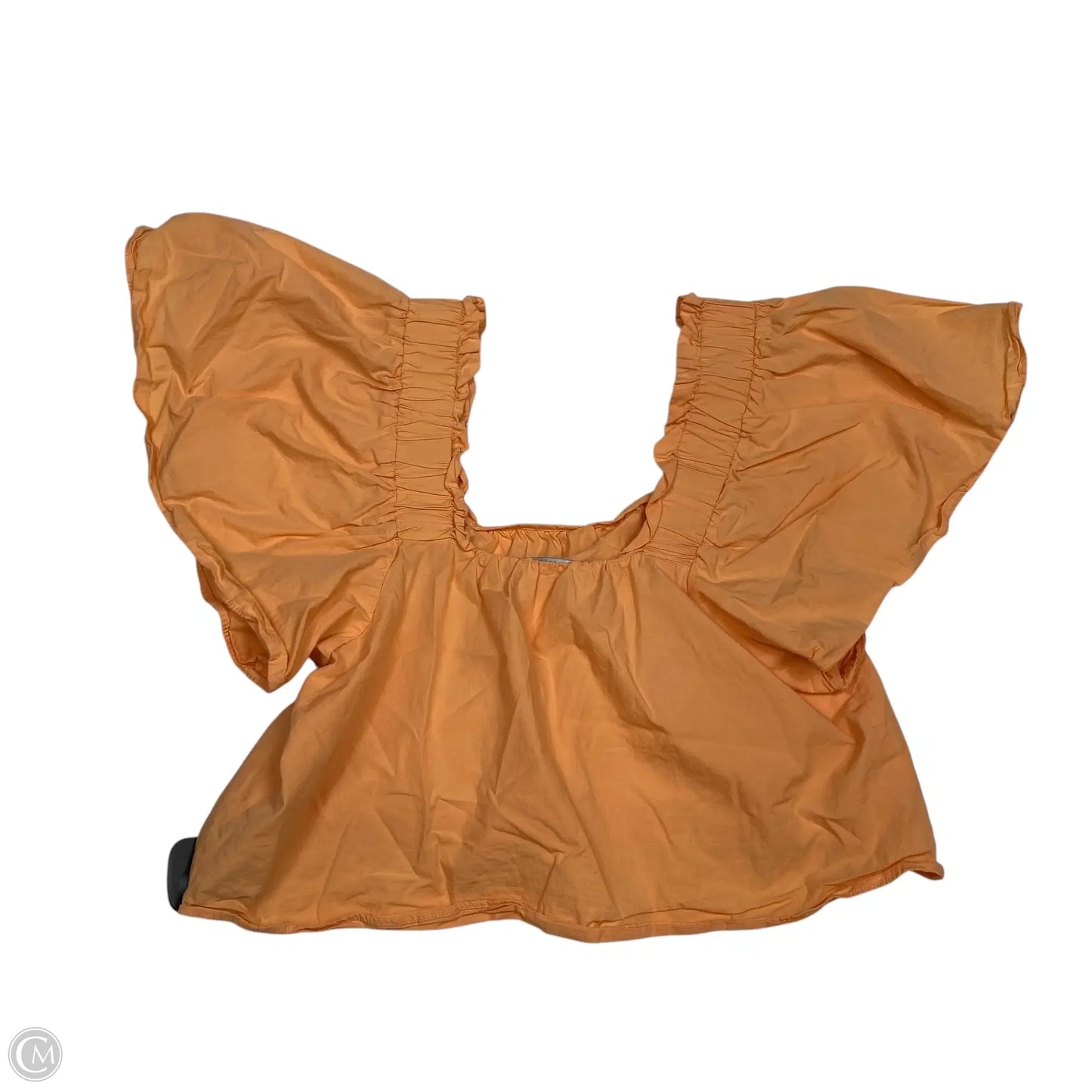 Top Short Sleeve By Zara In Orange, Size: M