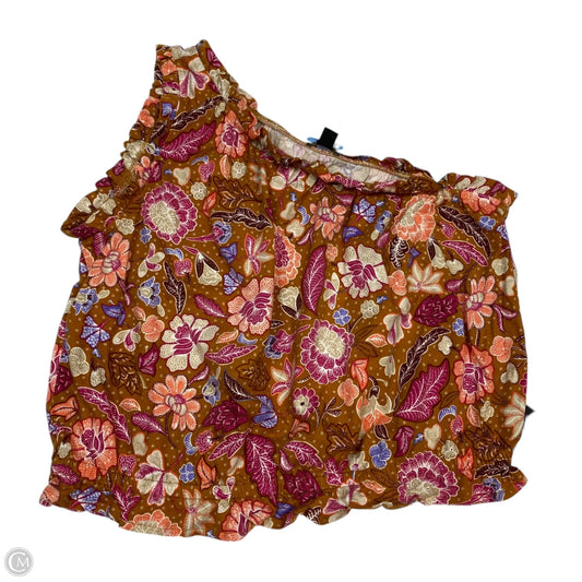 Top Sleeveless By Ann Taylor In Brown & Pink, Size: M