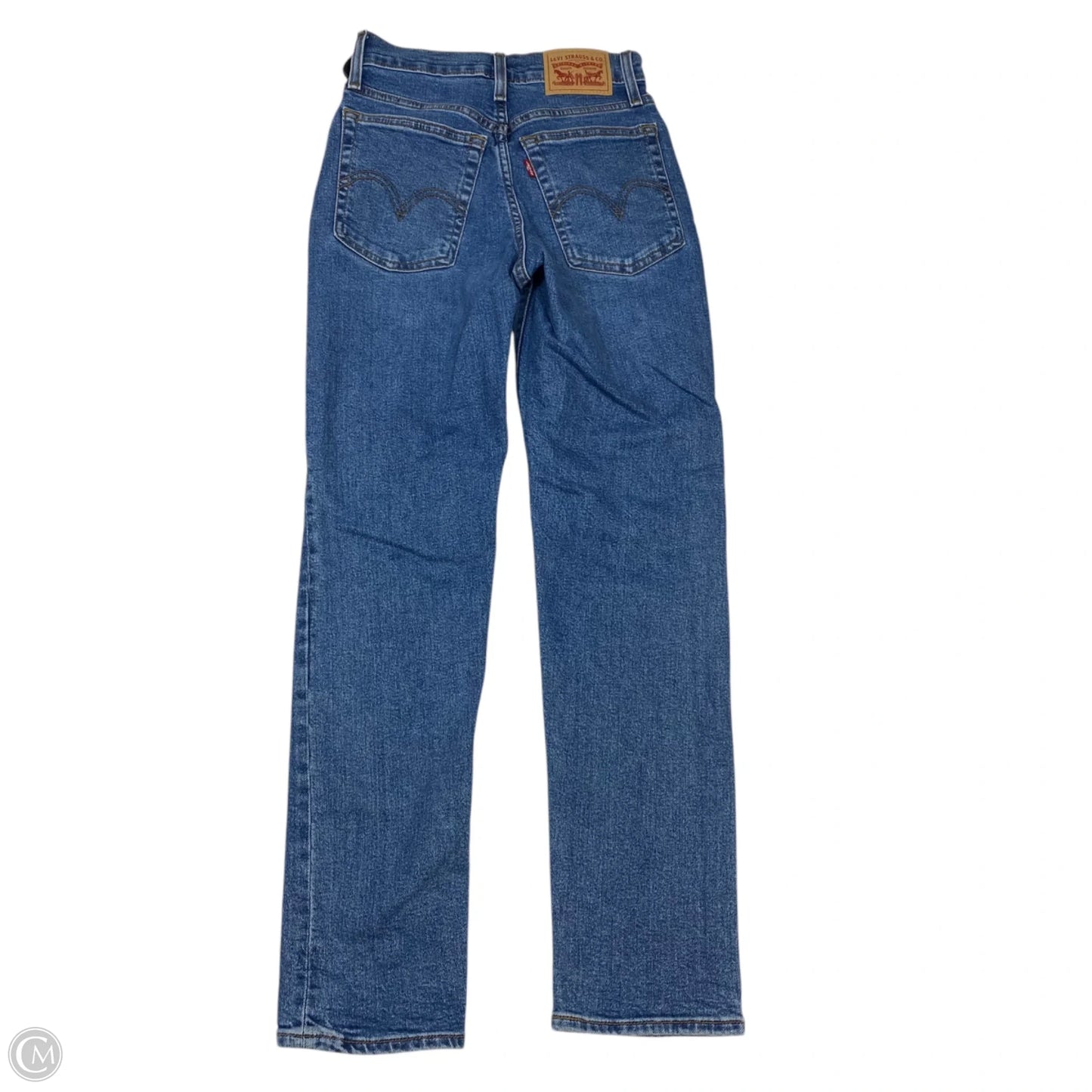 Jeans Straight By Levis In Blue Denim, Size: 0