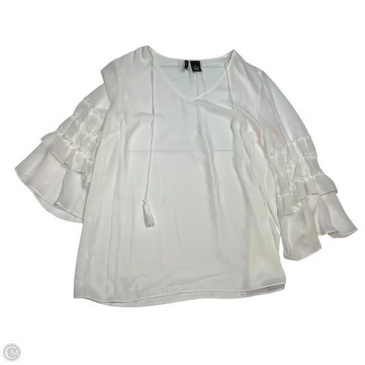 Top Long Sleeve By New Directions In Cream, Size: Xl