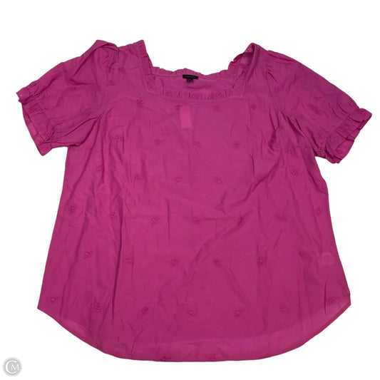 Top Short Sleeve By Talbots In Pink, Size: Xl