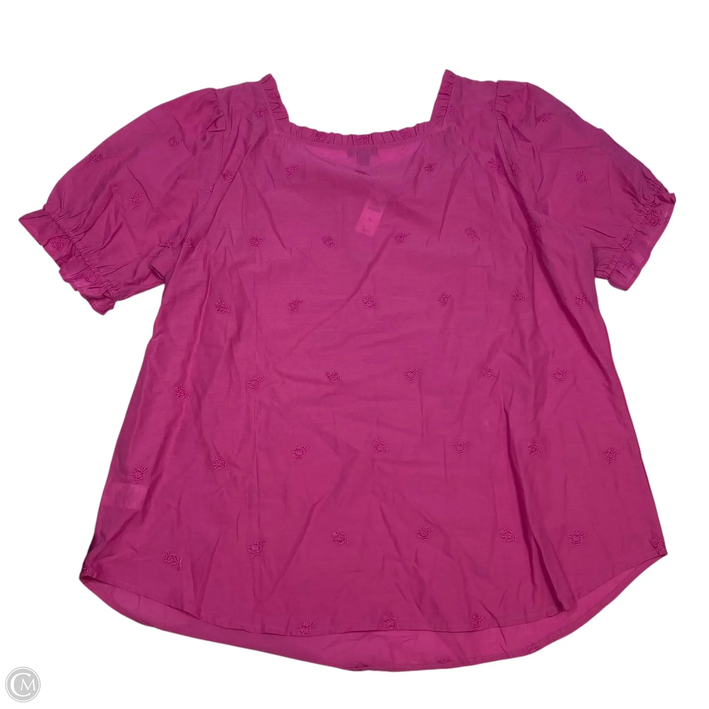 Top Short Sleeve By Talbots In Pink, Size: Xl