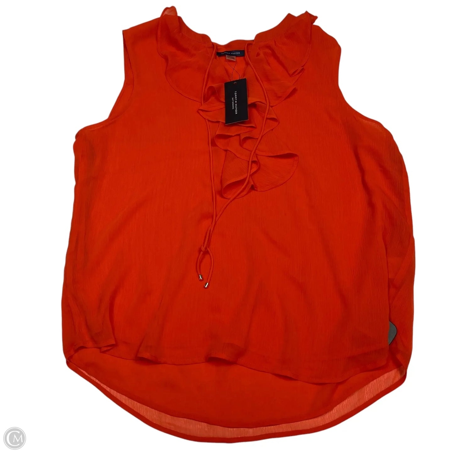 Top Sleeveless By Tommy Hilfiger In Orange, Size: Xl