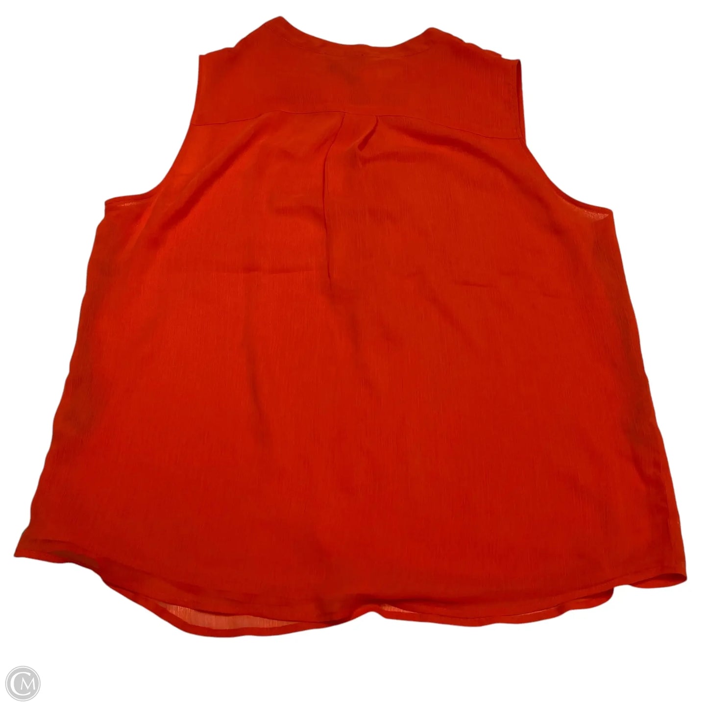 Top Sleeveless By Tommy Hilfiger In Orange, Size: Xl