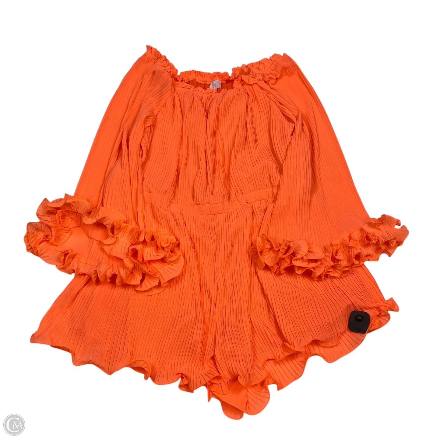 Romper By Pink Lily In Orange, Size: 2x