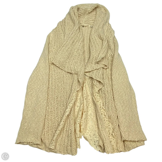 Sweater Cardigan By Knitted And Knotted In Tan, Size: Xs