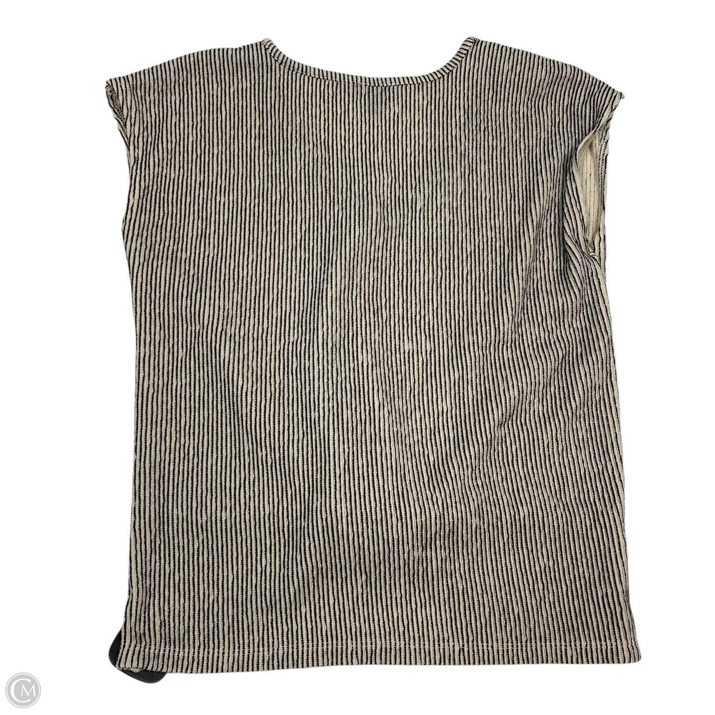 Top Sleeveless By Ann Taylor In Black & Cream, Size: Xs