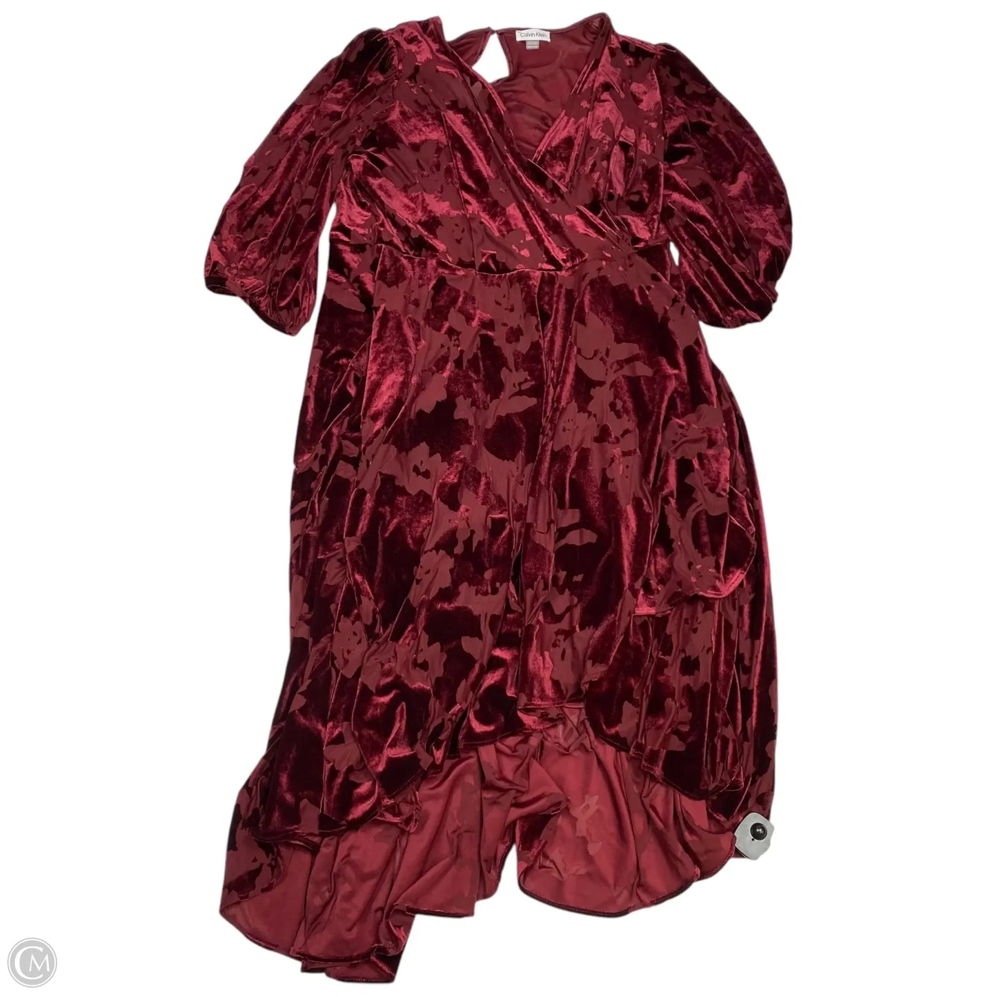 Dress Party Midi By Calvin Klein In Red, Size: Xl