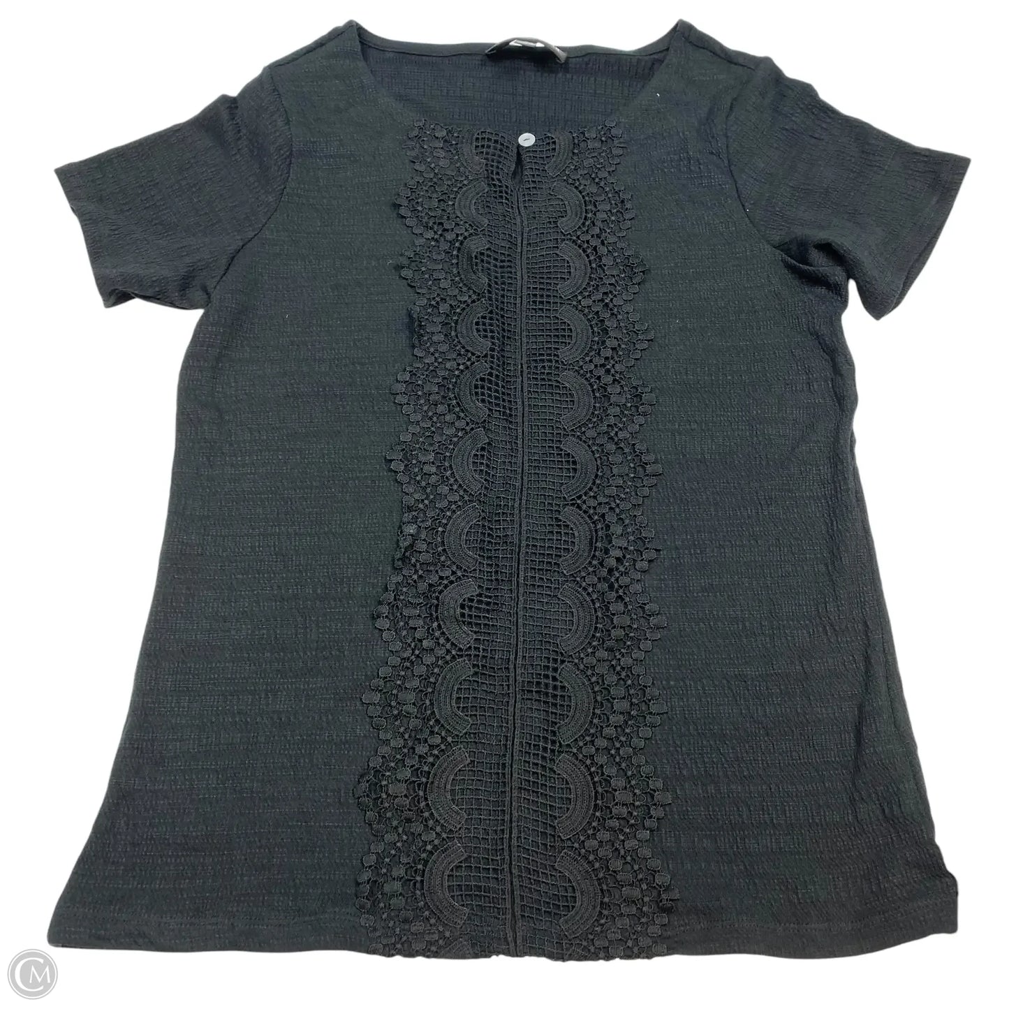 Top Short Sleeve By Thomas & Olivia In Black, Size: S