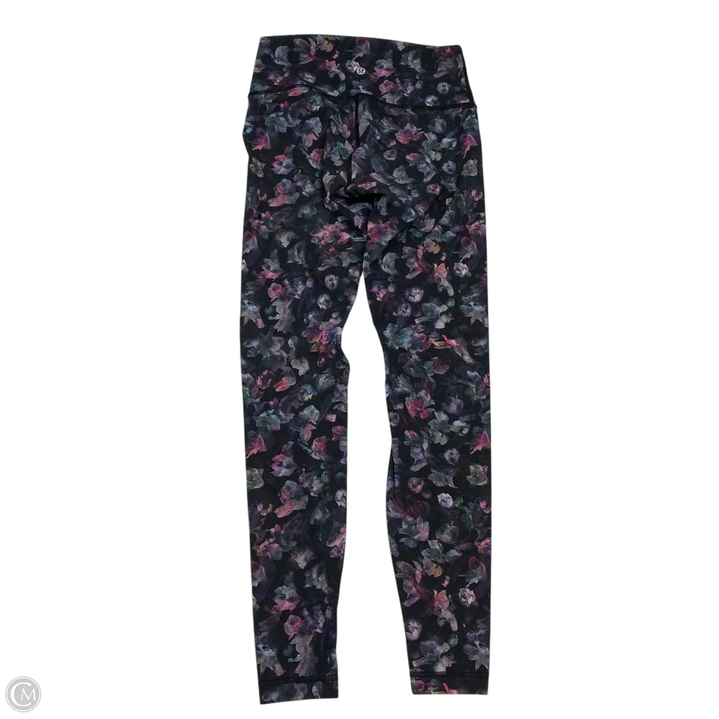 Athletic Leggings By Lululemon In Black & Pink, Size: S