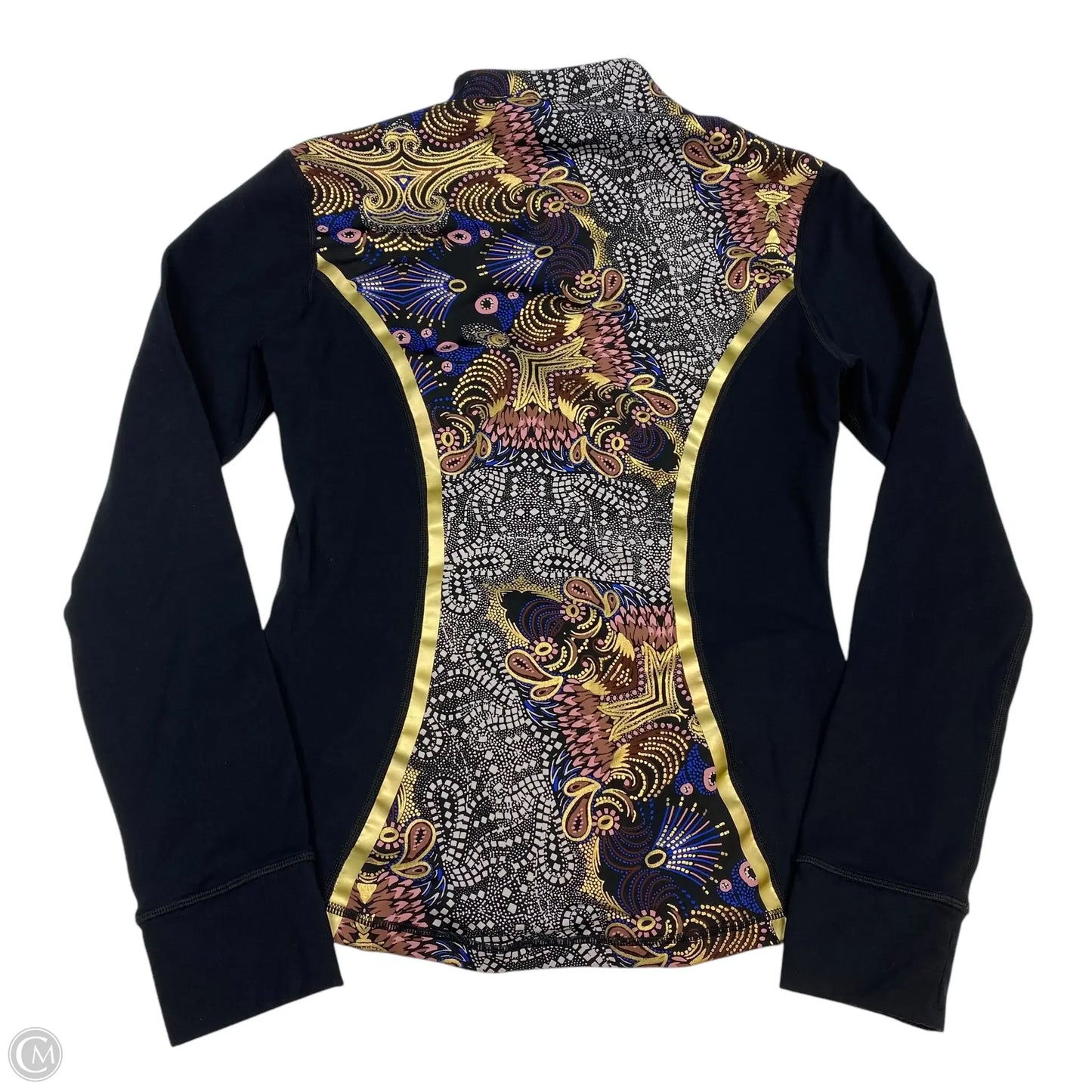 Athletic Jacket By Noli In Black & Gold, Size: S