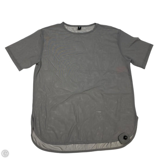 Athletic Top Short Sleeve By Noli In Grey, Size: M