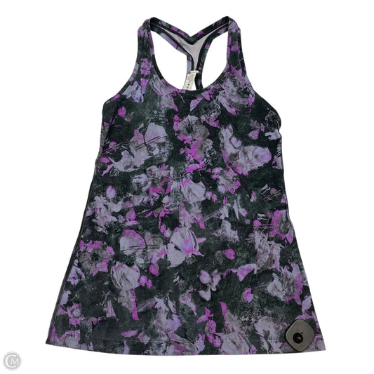 Athletic Tank Top By Lululemon In Grey & Purple, Size: M