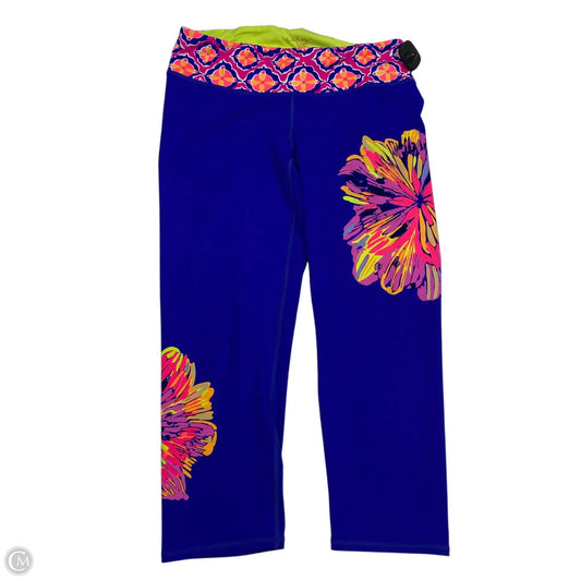 Capris Designer By Lilly Pulitzer In Blue & Pink, Size: M