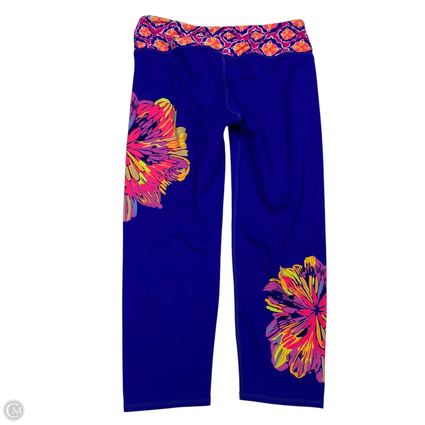 Capris Designer By Lilly Pulitzer In Blue & Pink, Size: M