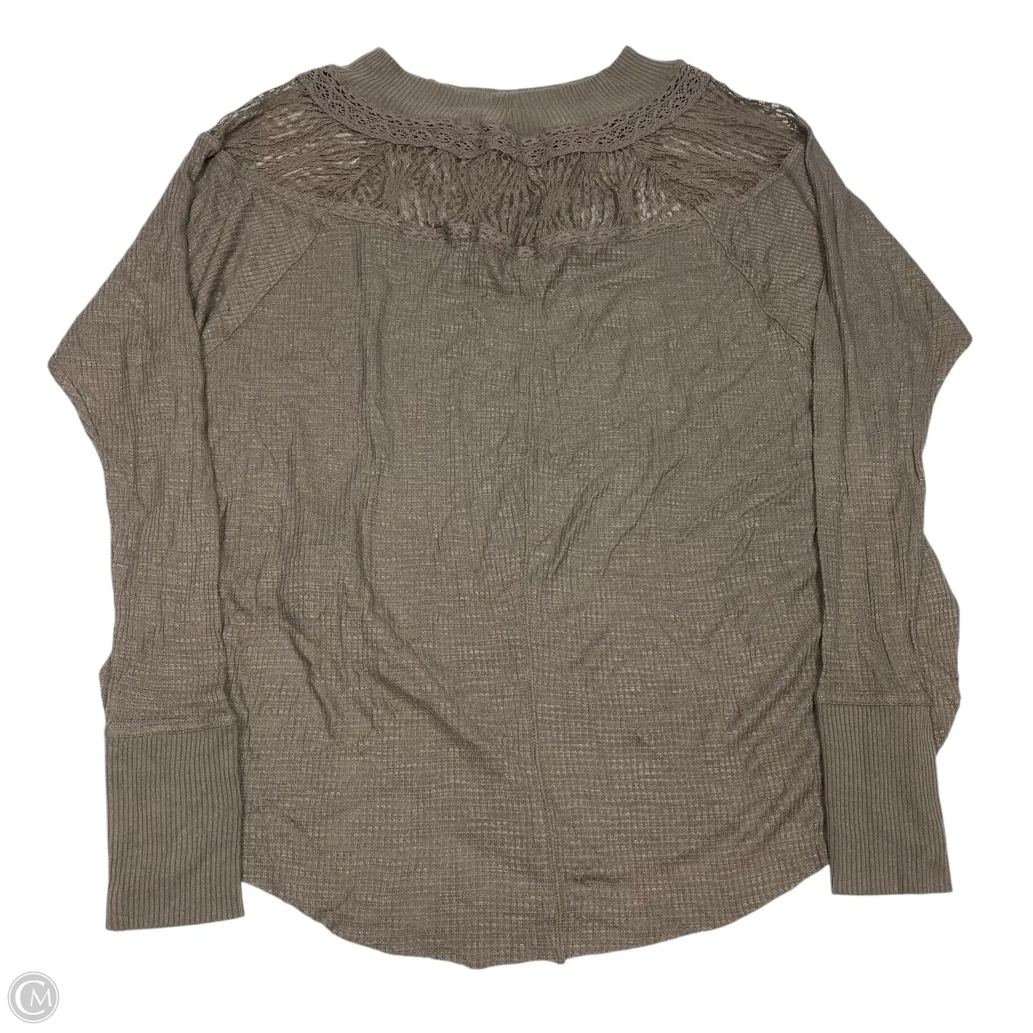 Top Long Sleeve By Free People In Brown, Size: S