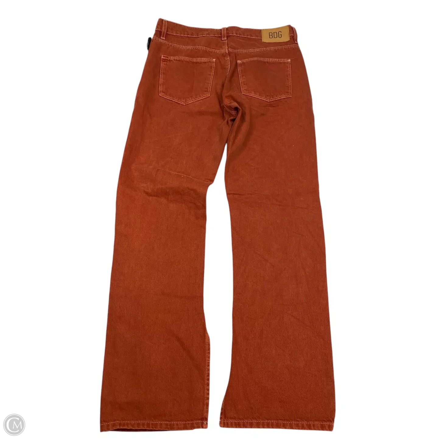 Jeans Straight By Bdg In Orange Denim, Size: 8