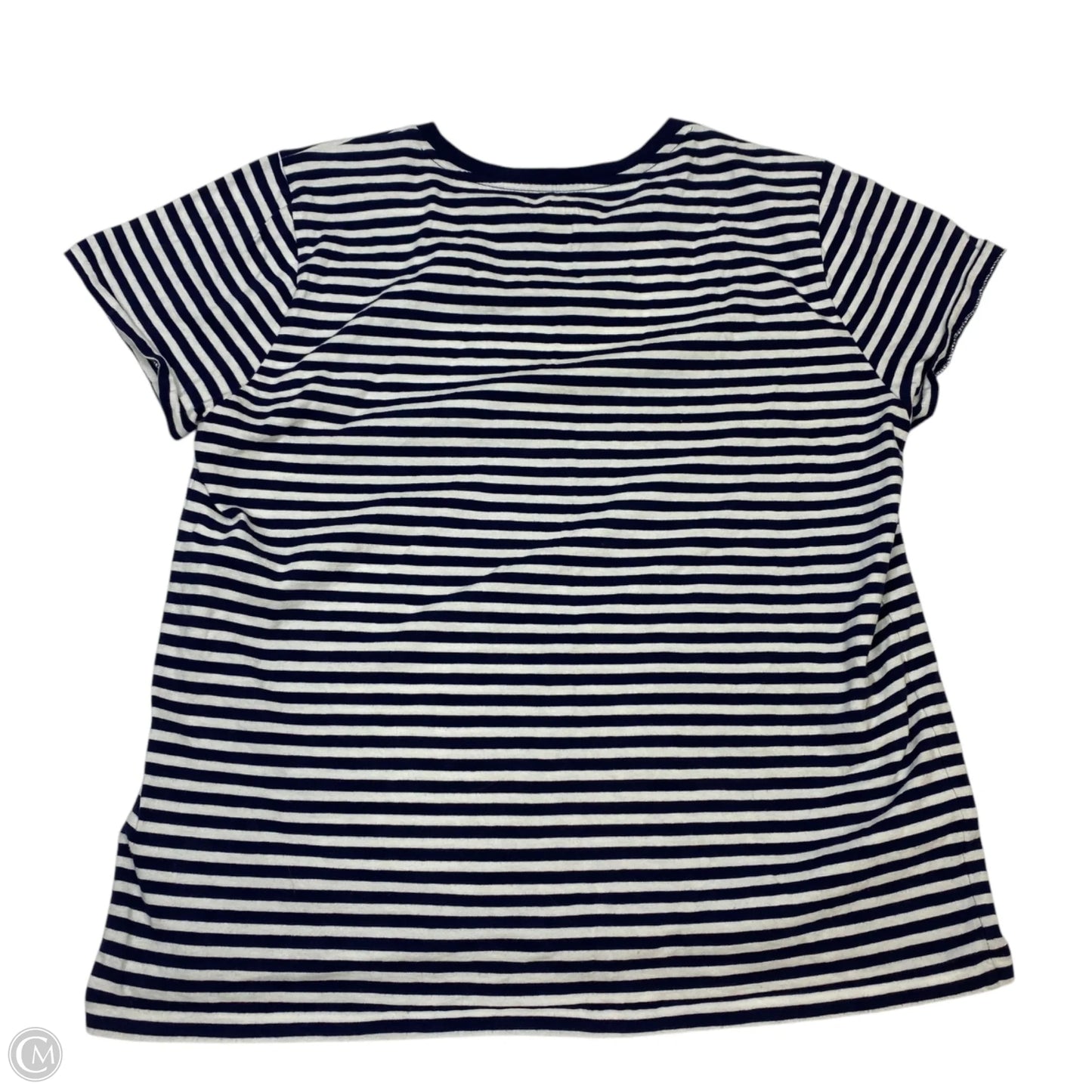 Top Short Sleeve Basic By Polo Ralph Lauren In Blue & White, Size: L