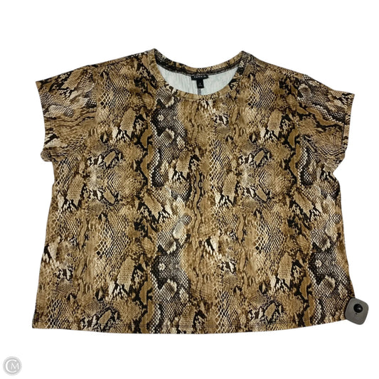 Top Short Sleeve By Torrid In Snakeskin Print, Size: 1x