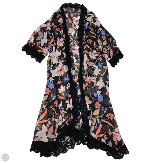 Kimono By Torrid In Black & Pink, Size: 1x