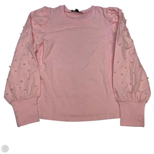 Top Long Sleeve By Boston Proper In Pink, Size: S