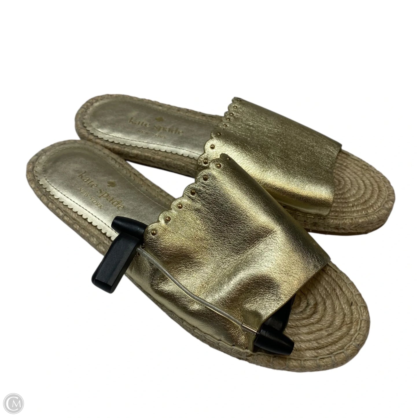 Sandals Designer By Kate Spade In Gold, Size: 9