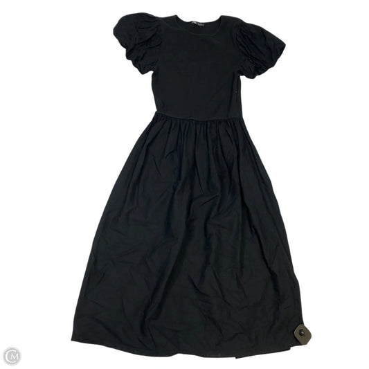 Dress Casual Midi By Zara In Black, Size: M