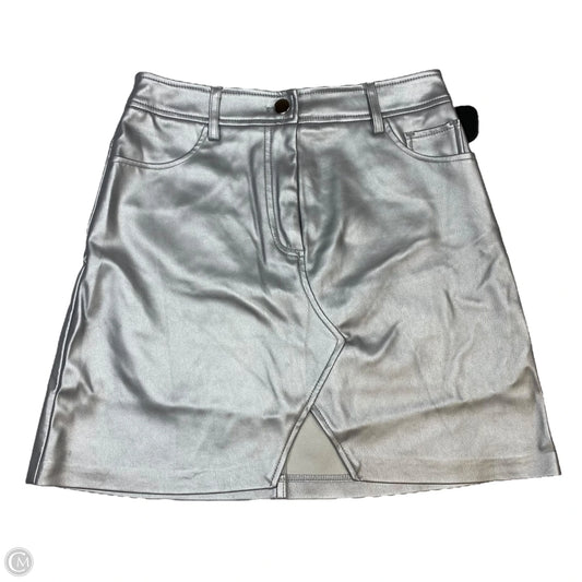 Skirt Mini & Short By Top Shop In Silver, Size: S