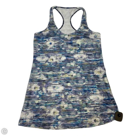 Athletic Tank Top By Lululemon In Blue & White, Size: L