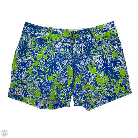 Shorts Designer By Lilly Pulitzer In Blue & Green, Size: 0