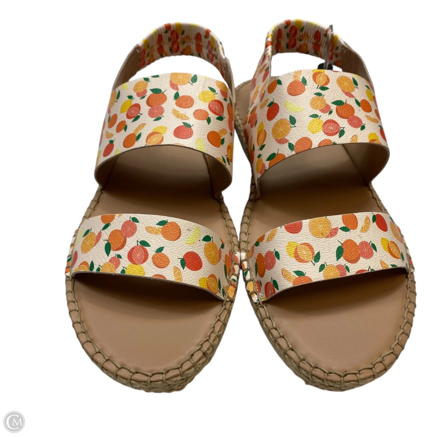 Sandals Designer By Cole-haan In Cream & Orange, Size: 8