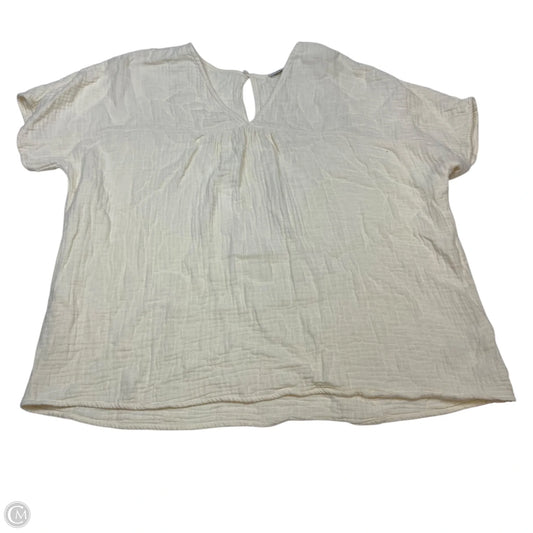 Top Short Sleeve By Madewell In Cream, Size: Xs