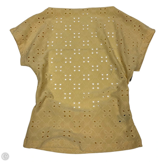 Top Short Sleeve Basic By Shein In Yellow, Size: Xs