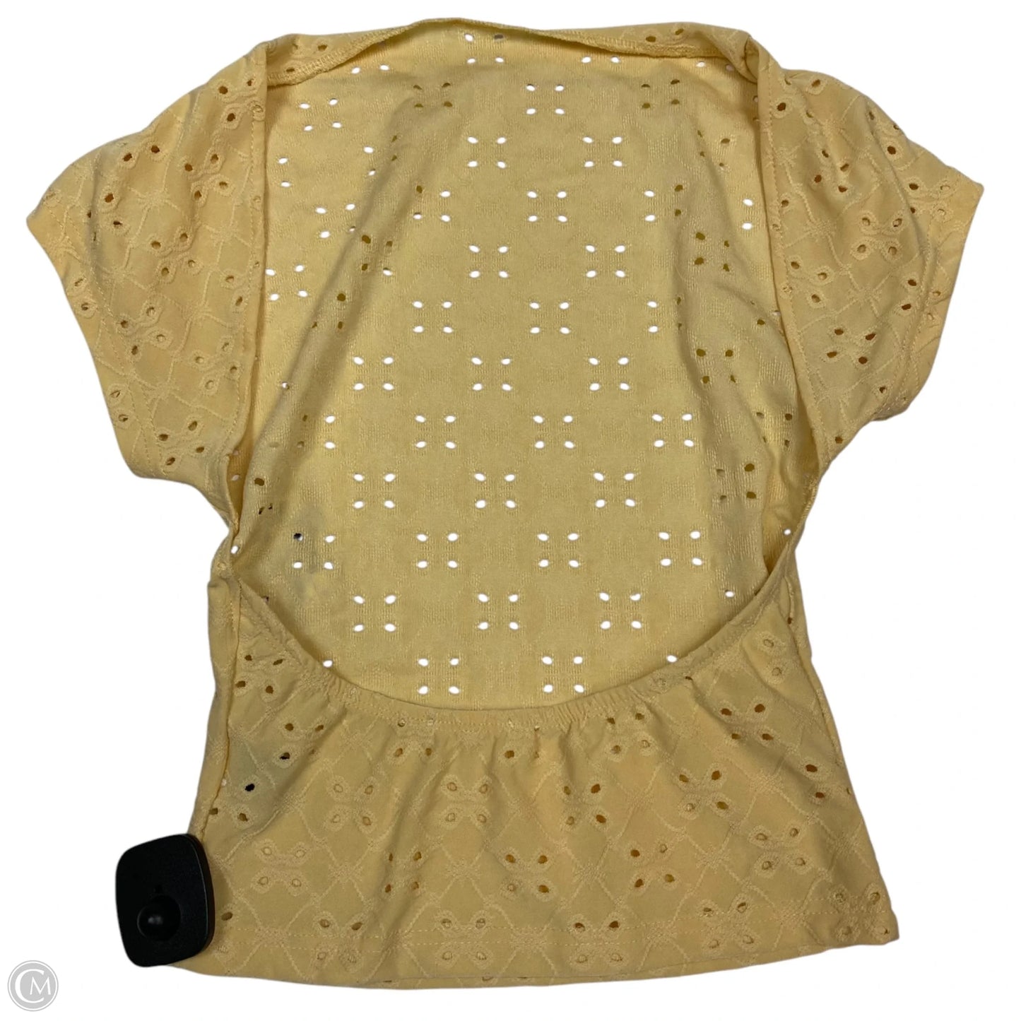 Top Short Sleeve Basic By Shein In Yellow, Size: Xs