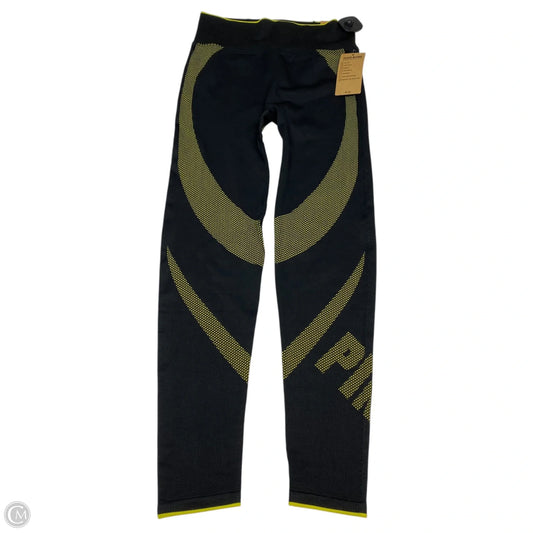 Athletic Leggings By Pink In Black & Yellow, Size: M
