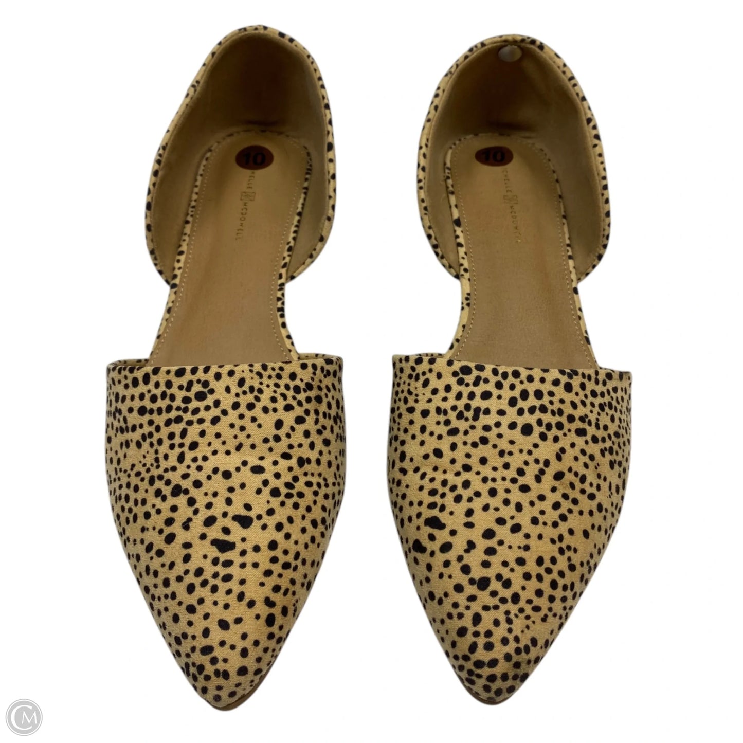 Shoes Flats By Michelle Mcdowell In Black & Tan, Size: 10