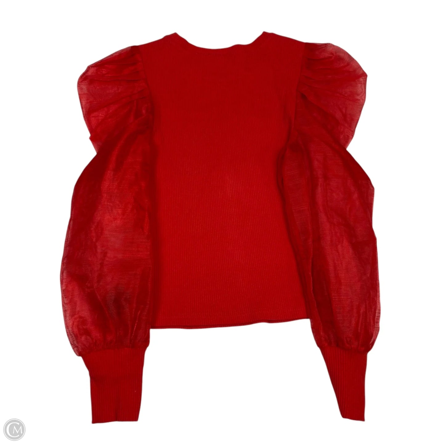 Top Long Sleeve By Dolan Left Coast In Red, Size: M