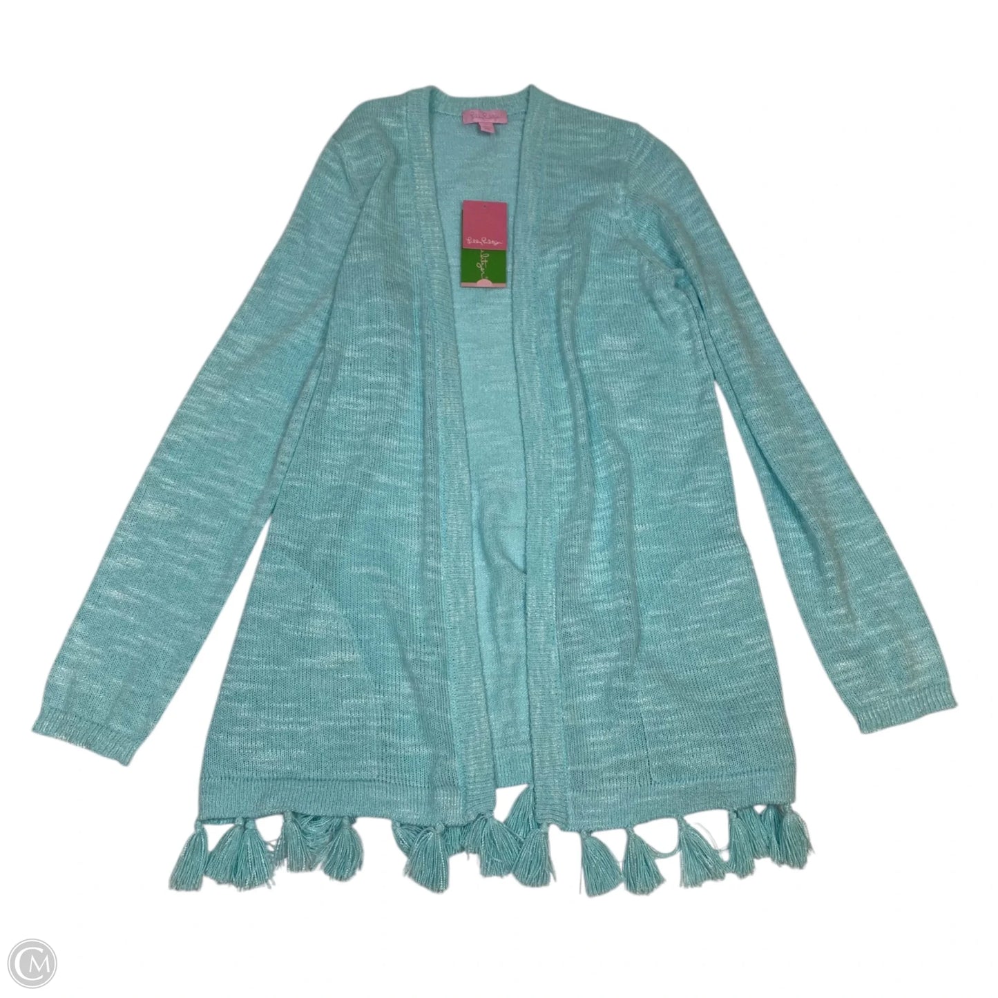 Sweater Cardigan Designer By Lilly Pulitzer In Blue, Size: M