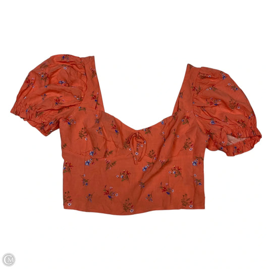 Top Short Sleeve By Forever 21 In Orange, Size: L