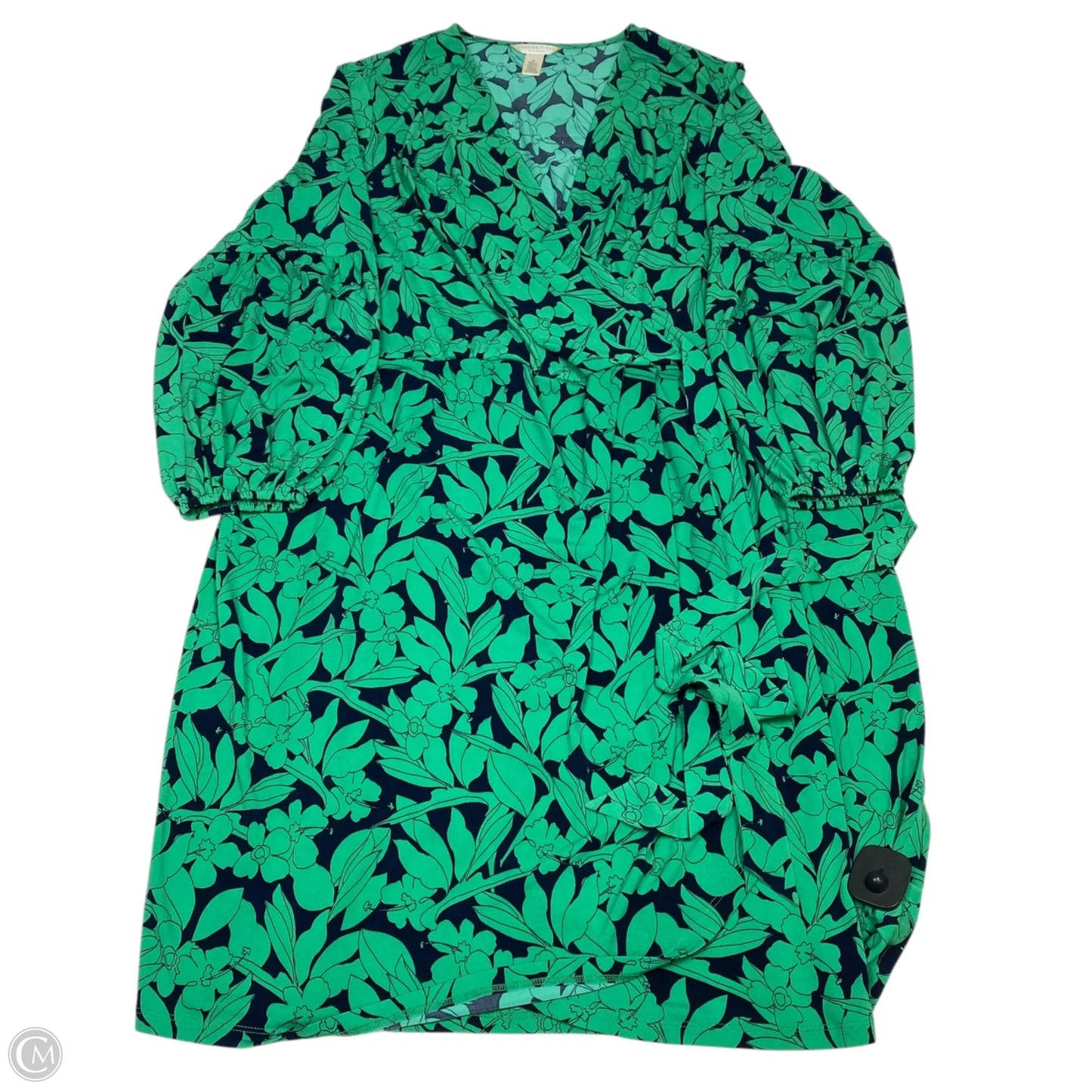 Dress Casual Short By London Times In Blue & Green, Size: 2x