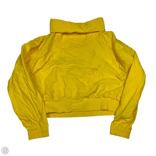 Athletic Jacket By Nike In Yellow, Size: S