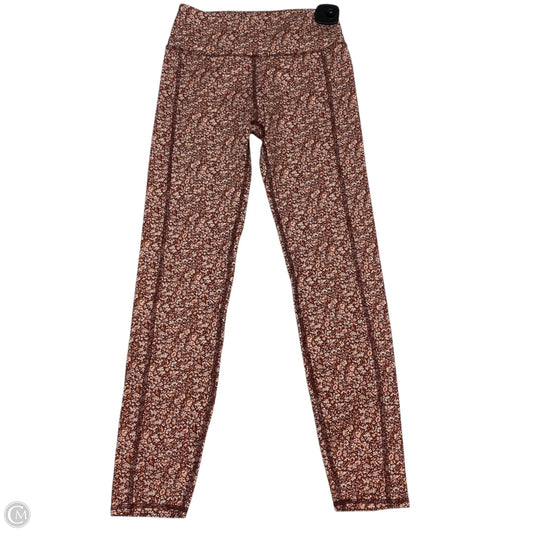 Athletic Leggings By Madewell In Brown & Cream, Size: S