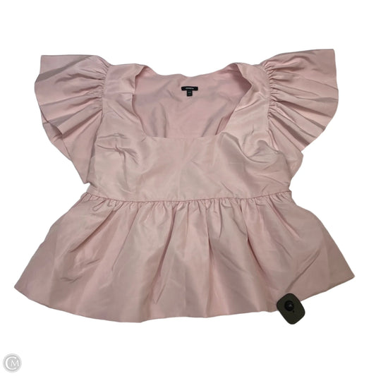 Top Short Sleeve By Express In Pink, Size: S