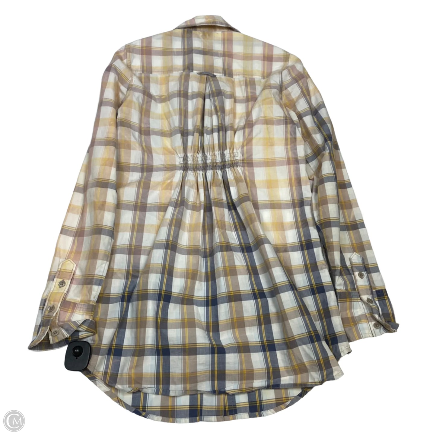 Tunic Long Sleeve By Free People In Pink & Yellow, Size: S