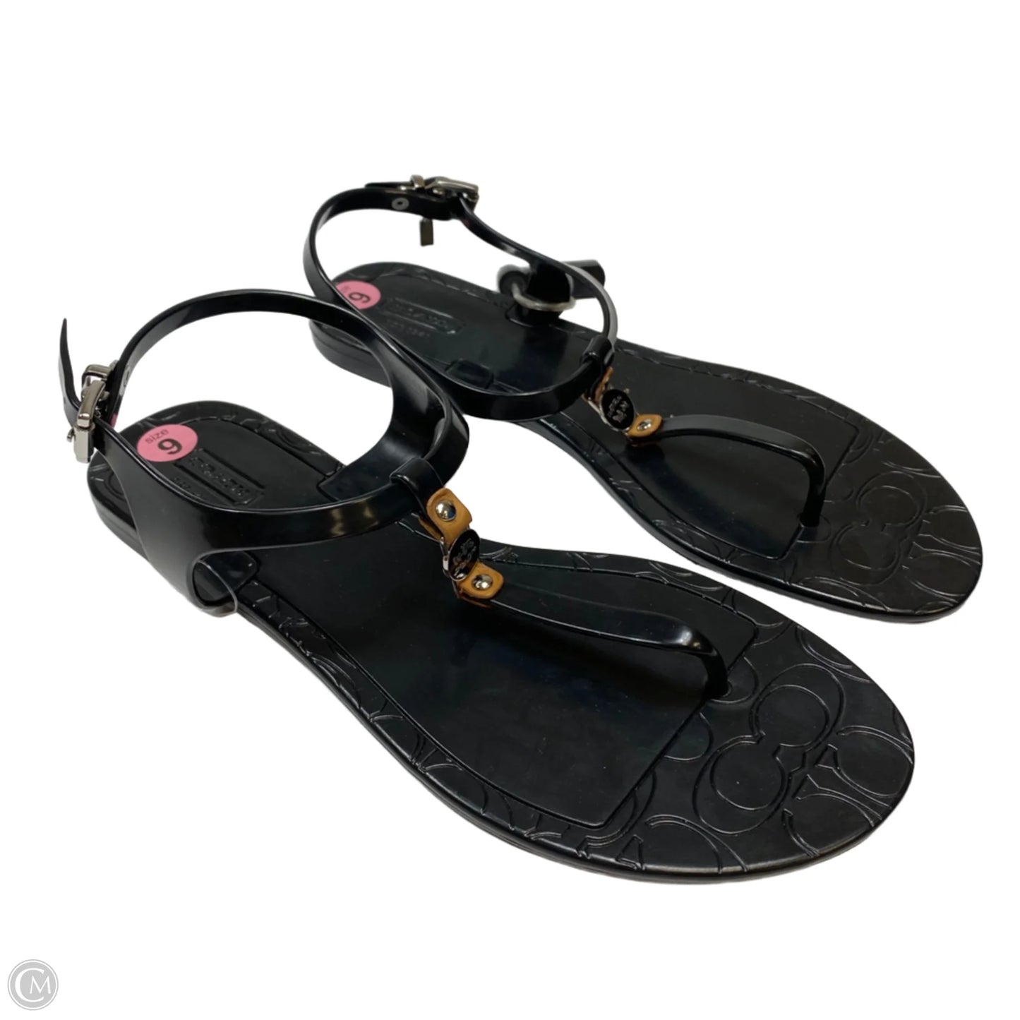 Sandals Designer By Coach In Black, Size: 9
