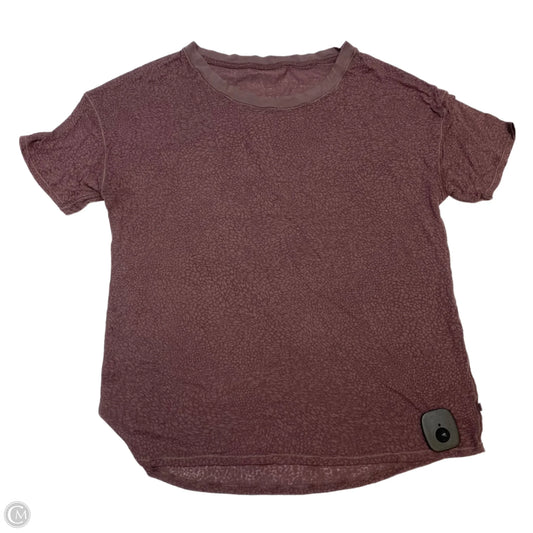 Athletic Top Short Sleeve By Lululemon In Purple, Size: M